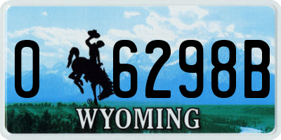 WY license plate 06298B