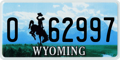 WY license plate 062997