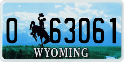 WY license plate 063061
