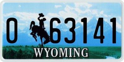 WY license plate 063141