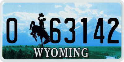 WY license plate 063142