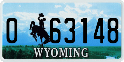 WY license plate 063148
