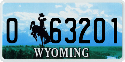 WY license plate 063201