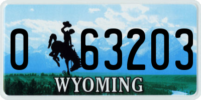 WY license plate 063203