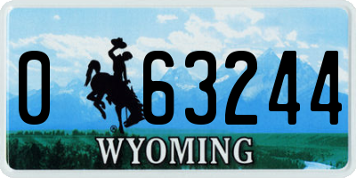 WY license plate 063244