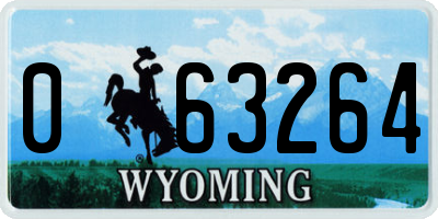 WY license plate 063264