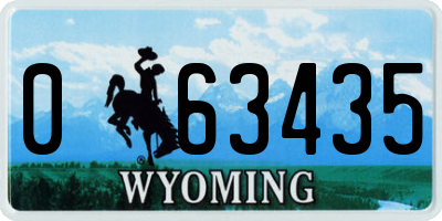 WY license plate 063435