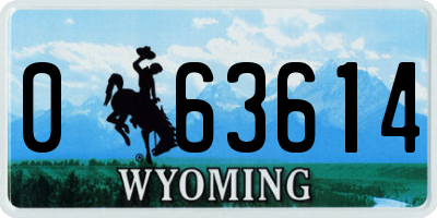 WY license plate 063614