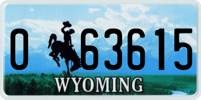 WY license plate 063615
