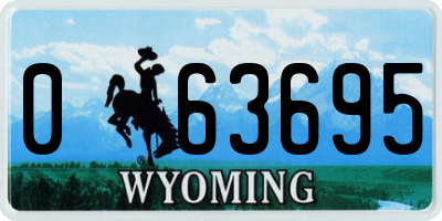 WY license plate 063695