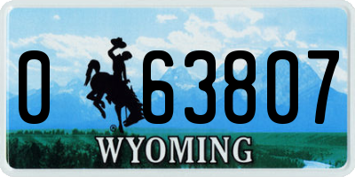WY license plate 063807