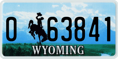 WY license plate 063841