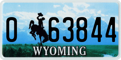 WY license plate 063844