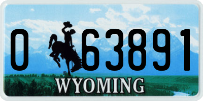 WY license plate 063891