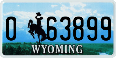 WY license plate 063899