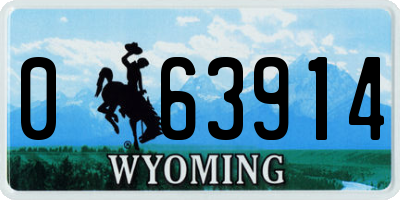 WY license plate 063914