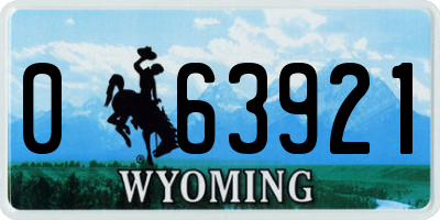 WY license plate 063921