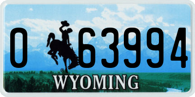WY license plate 063994