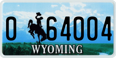 WY license plate 064004