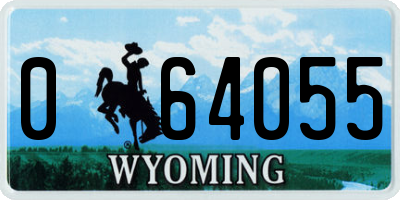 WY license plate 064055