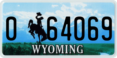WY license plate 064069