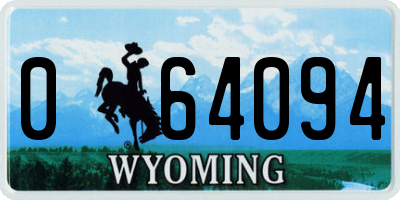 WY license plate 064094