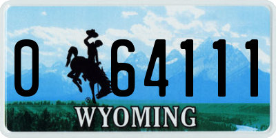 WY license plate 064111
