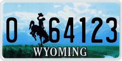 WY license plate 064123