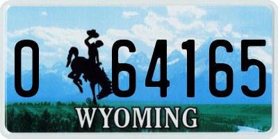 WY license plate 064165