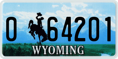 WY license plate 064201