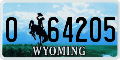 WY license plate 064205
