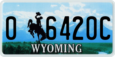 WY license plate 06420C