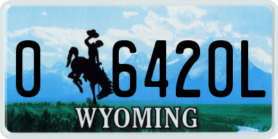 WY license plate 06420L