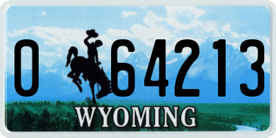 WY license plate 064213