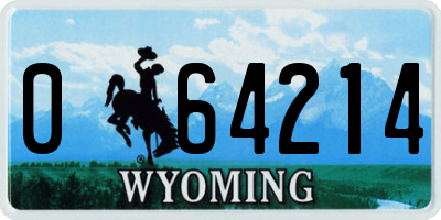 WY license plate 064214