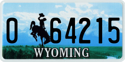 WY license plate 064215