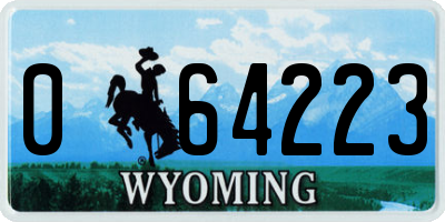 WY license plate 064223