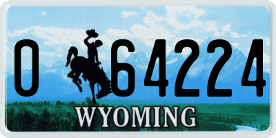 WY license plate 064224