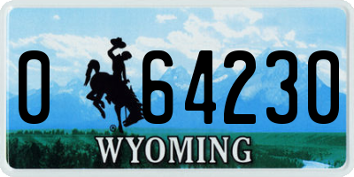 WY license plate 064230
