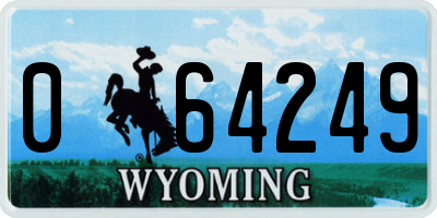 WY license plate 064249