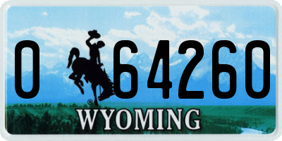 WY license plate 064260