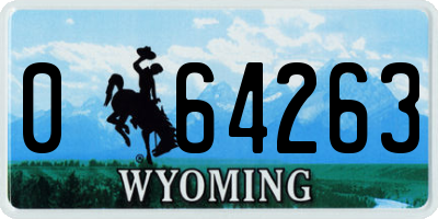 WY license plate 064263