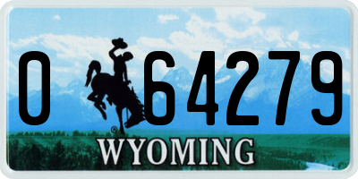 WY license plate 064279