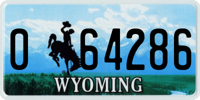 WY license plate 064286