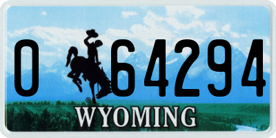 WY license plate 064294