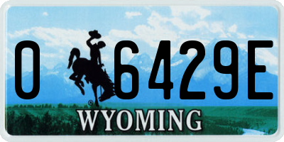 WY license plate 06429E
