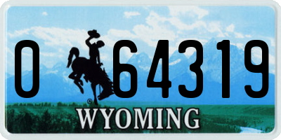 WY license plate 064319