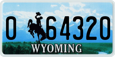 WY license plate 064320