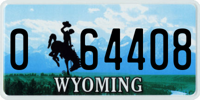 WY license plate 064408