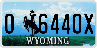 WY license plate 06440X